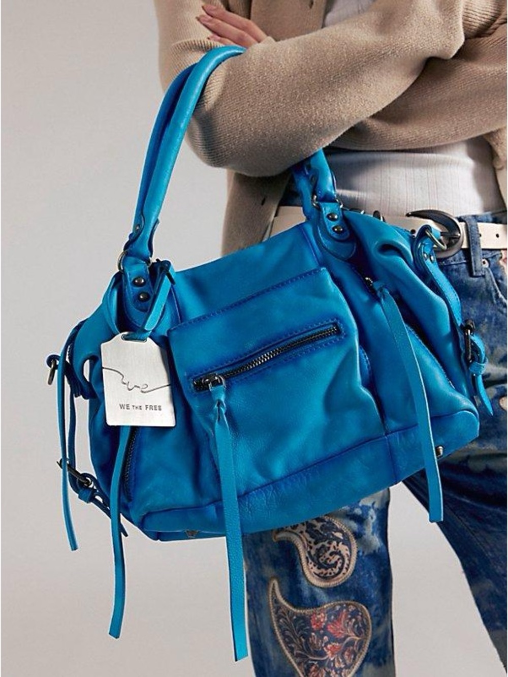 We The Free Baby Emerson Tote Bag in Cerulean Blue New